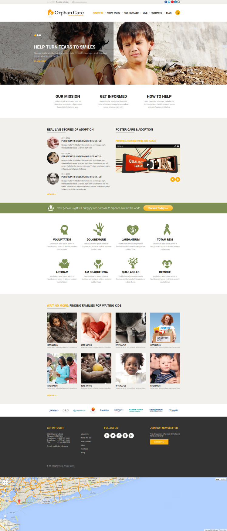 Orphanage Donations Joomla Templates
