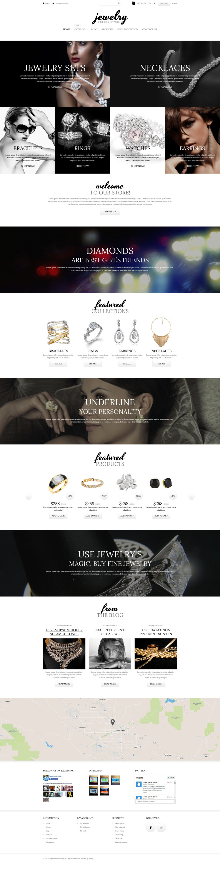 Charming Jewelry Online Store Shopify Theme #52253