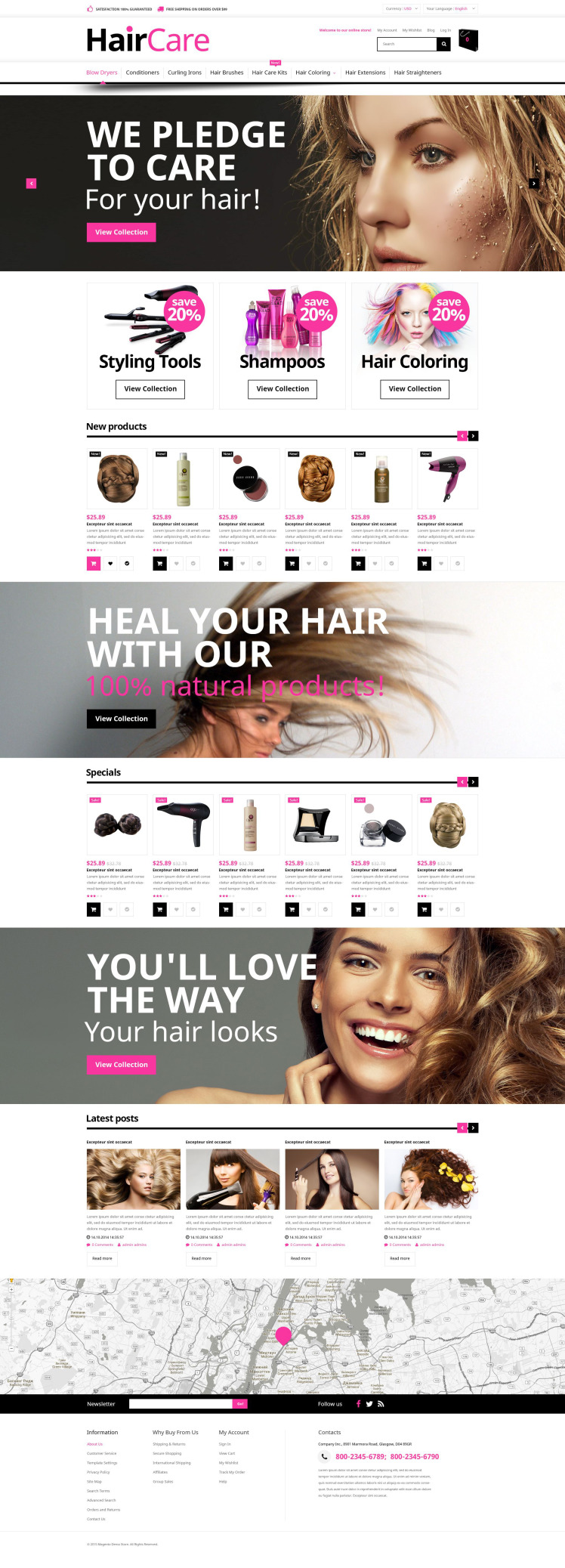 Hair Care Magento Themes