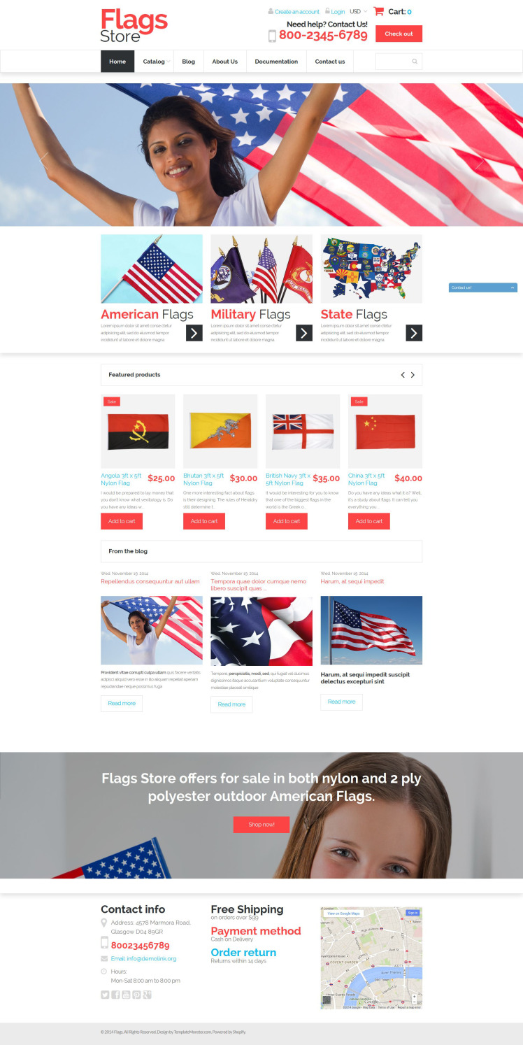 National Flags Shopify Theme #52254