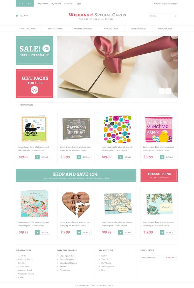 Special Day Cards Magento Themes