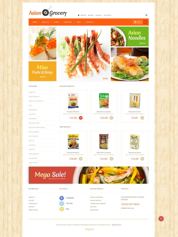 Asian Grocery Store WooCommerce Themes