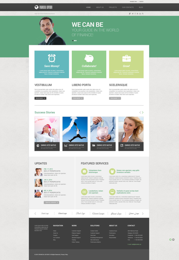 Financial Advisor Responsive WordPress Theme #52470