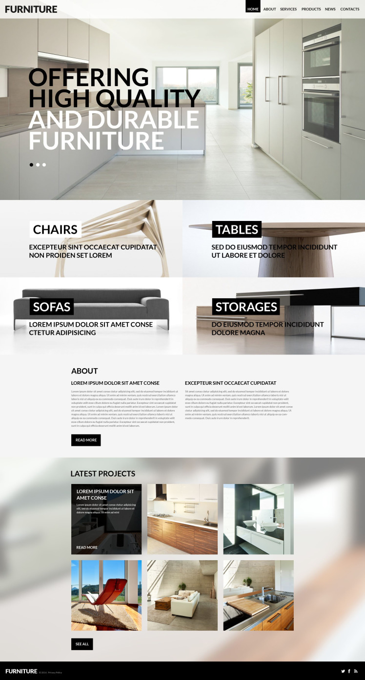 Furniture for Any Taste WordPress Themes