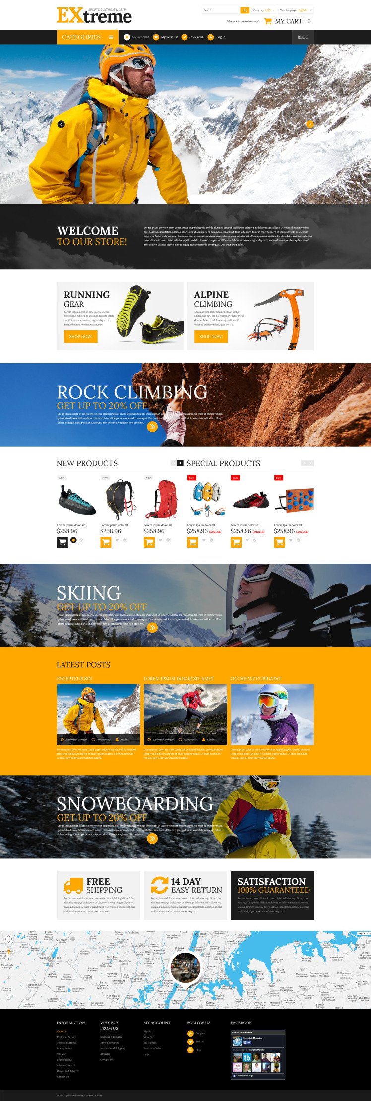 Extreme Sports Gear Magento Themes