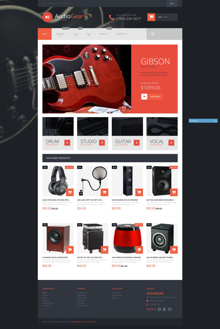 Musical Instruments Shopify Theme #52599