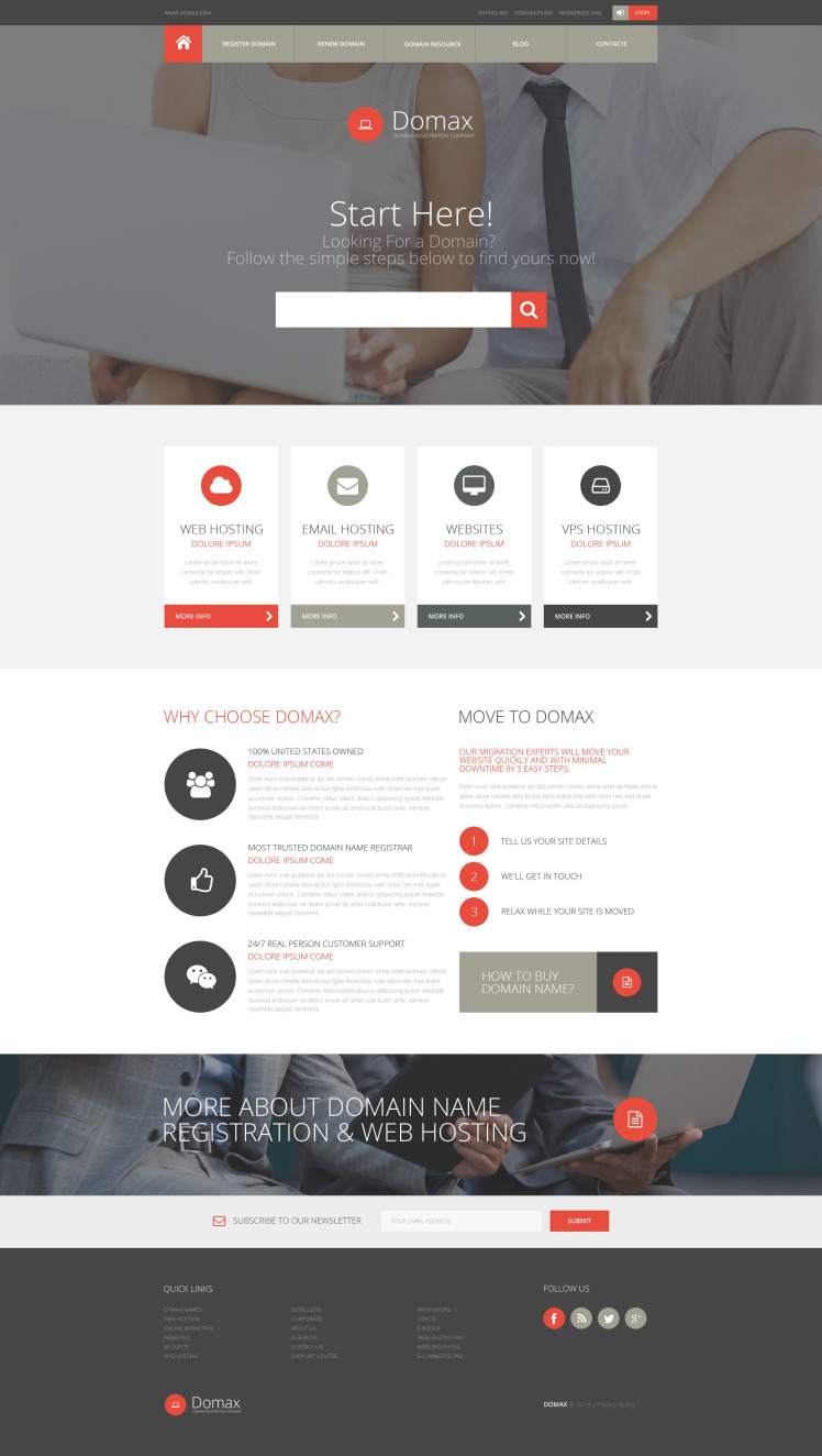 Domain Registration Website Template #52635