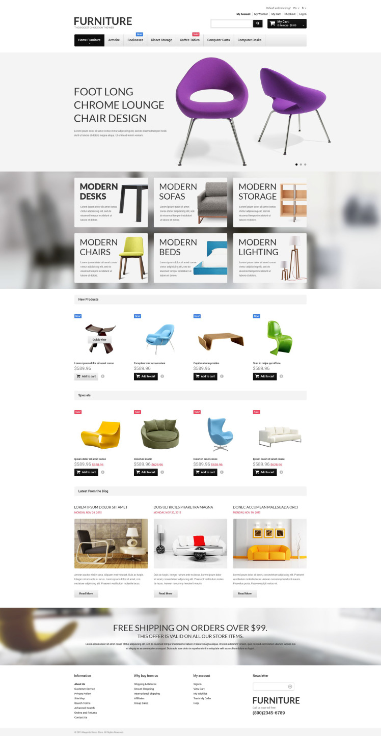 Furniture Responsive Magento Theme