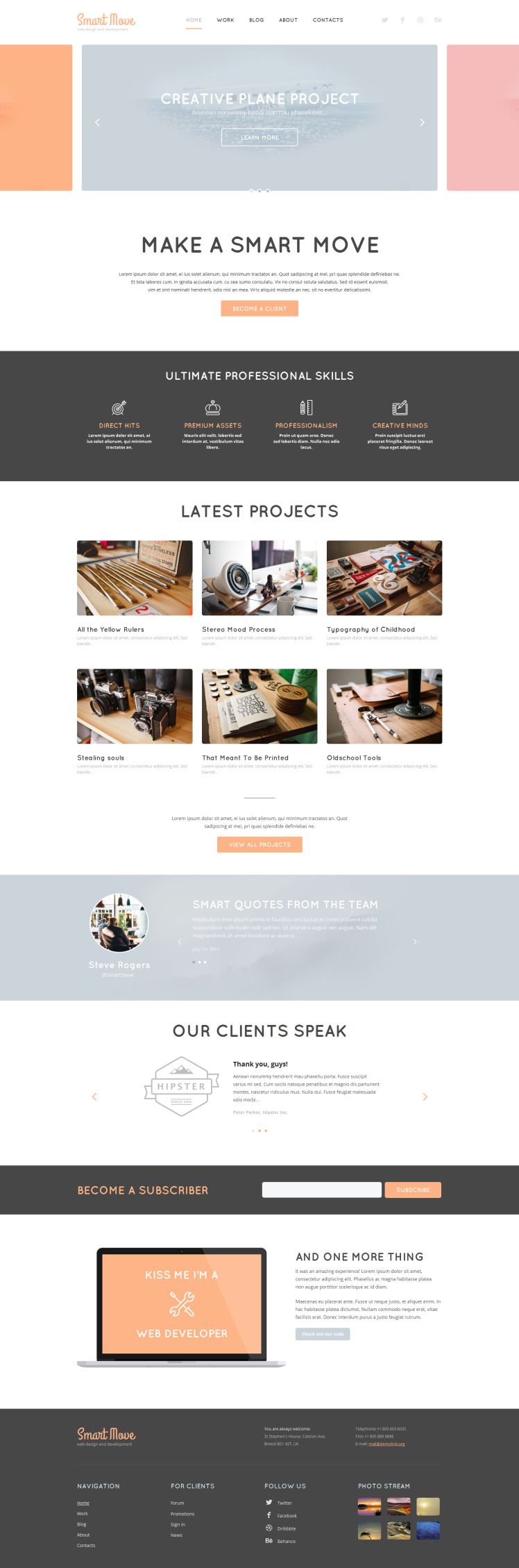 Web Design Responsive WordPress Theme #52602