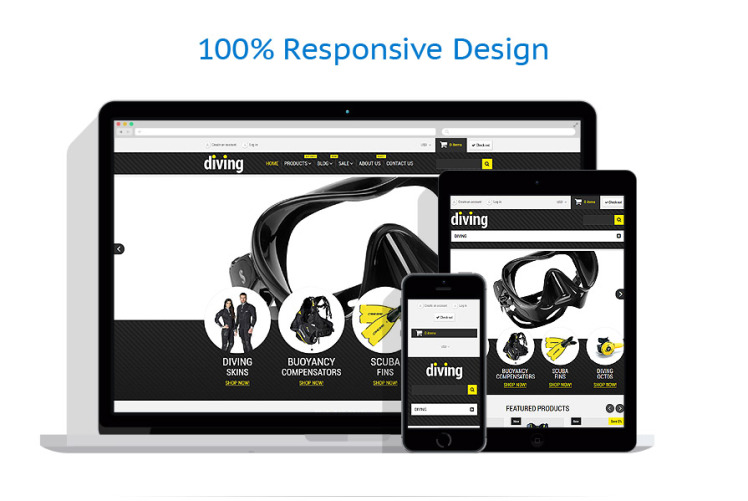 Diving Shop Shopify Theme #52766
