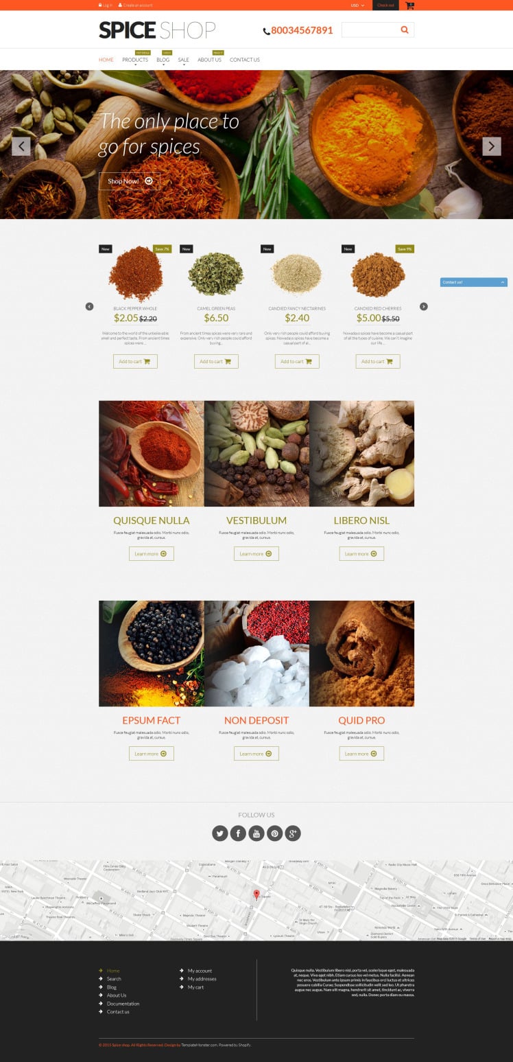Spices for Cooking eCommerce Shopify Theme #52727