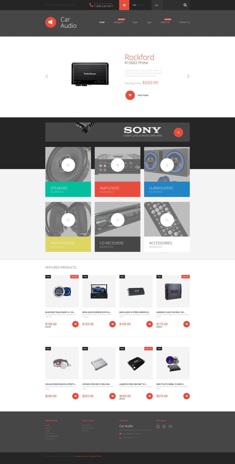 Car Audio Shopify Theme #52934