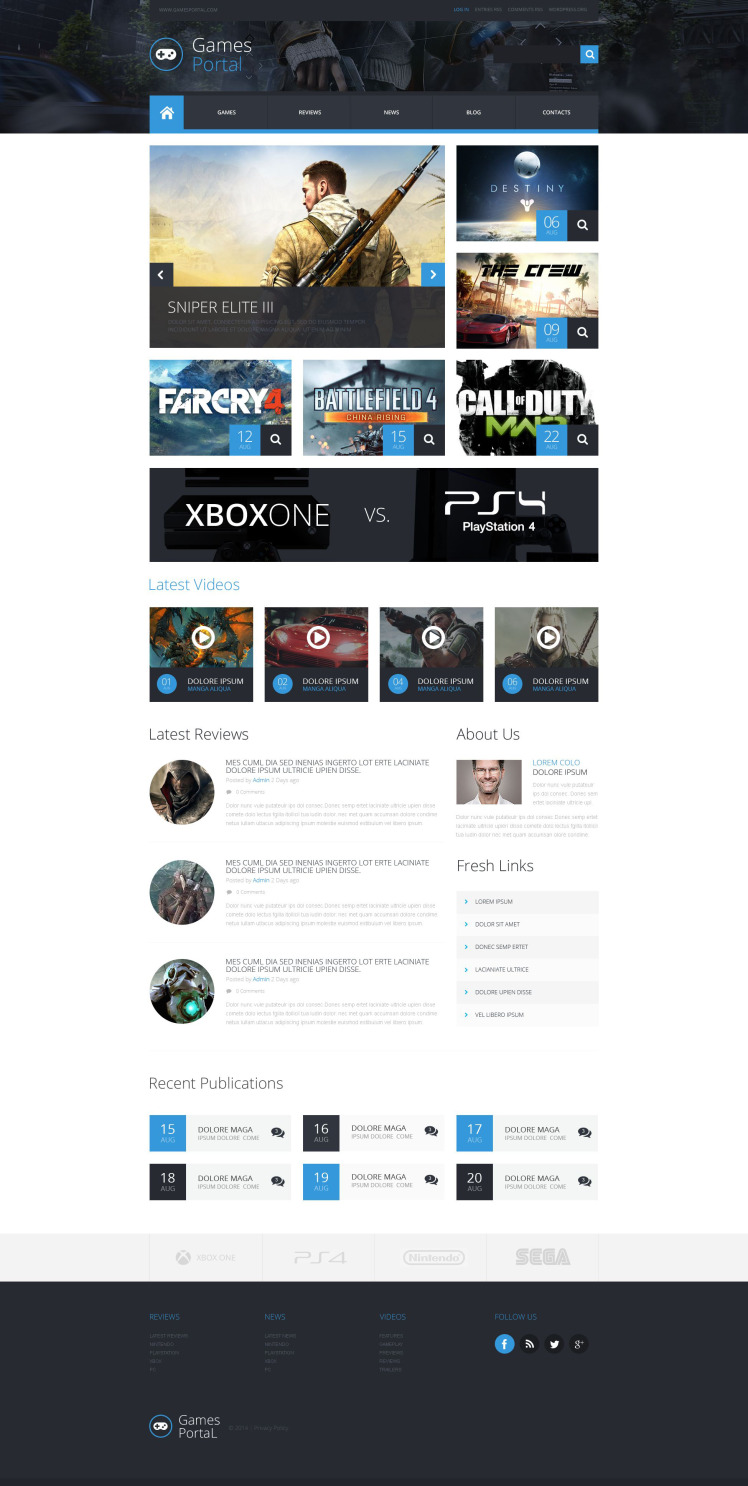 Game Portal WordPress Theme #52906