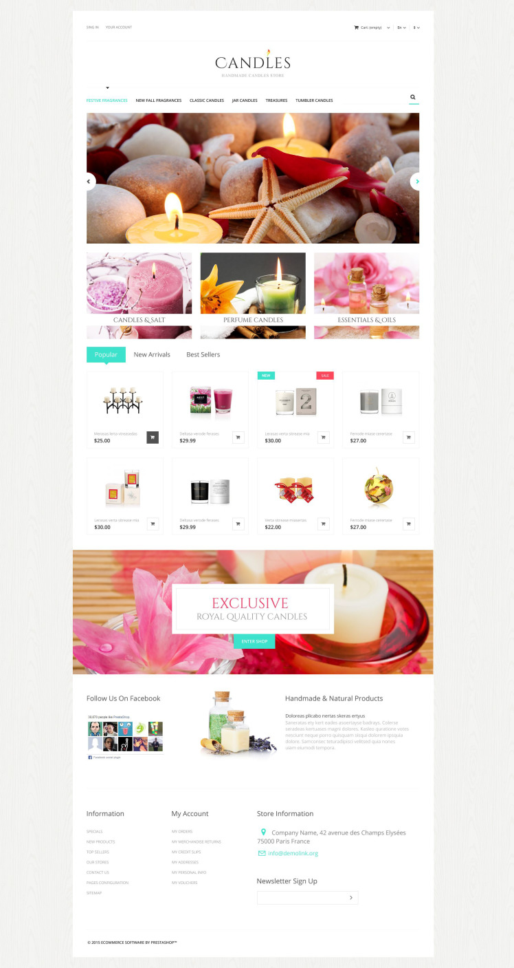Handmade Candles Store PrestaShop Themes
