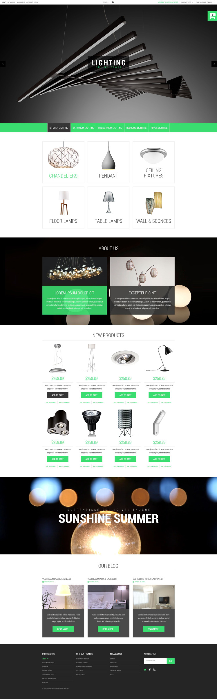 House Lighting Magento Themes