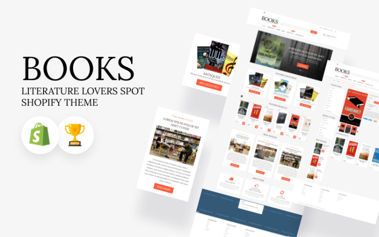 Novel Nook Literature Online Store Shopify Theme #52933