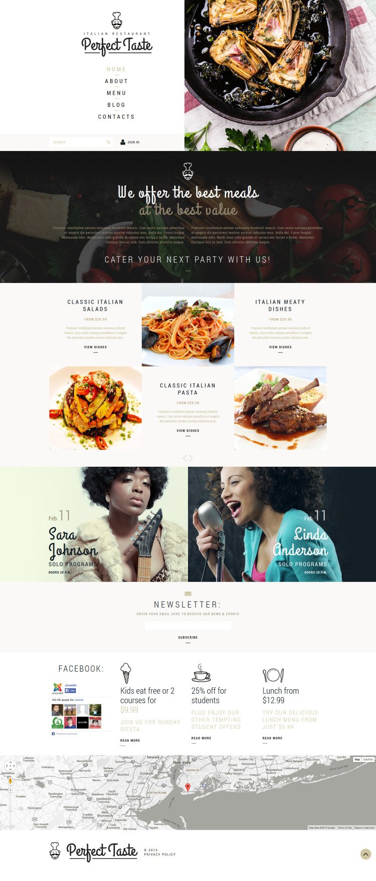 Cafe And Restaurant Joomla Templates