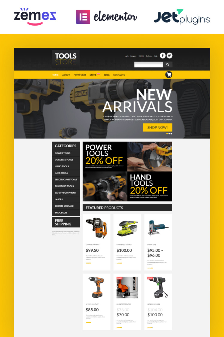 Tools Online Store WooCommerce Theme