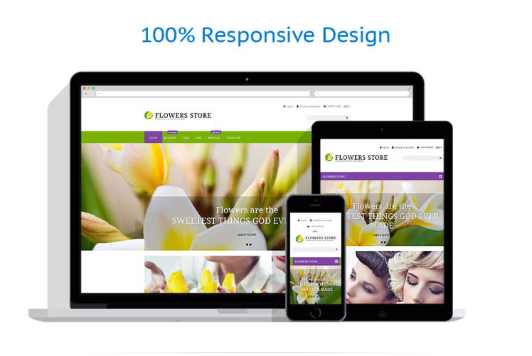 Flower Shop Responsive Shopify Theme #53138