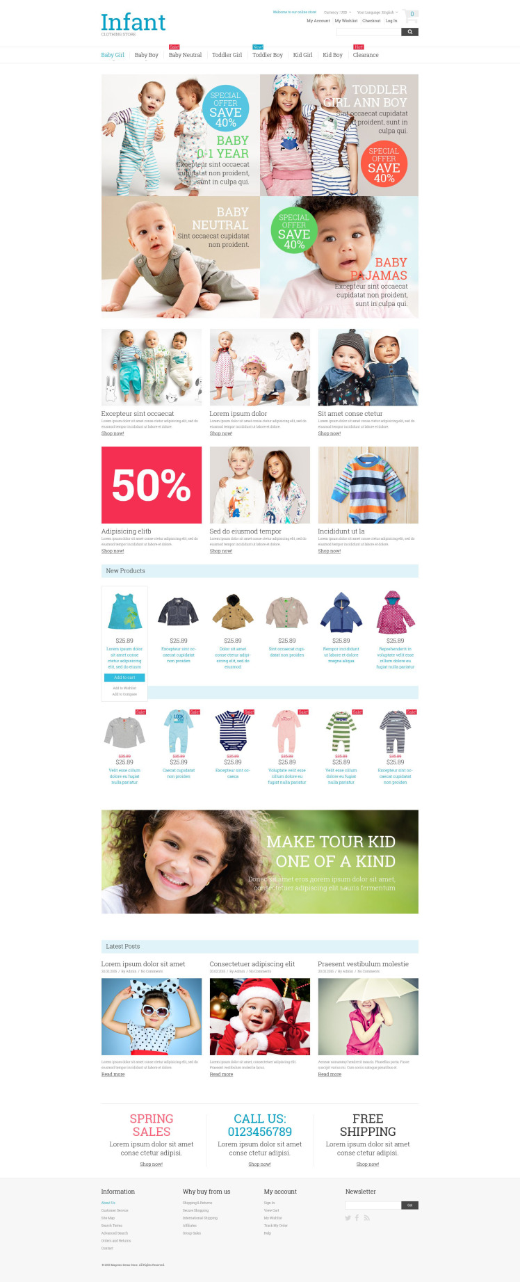 Kids Fashion Magento Themes