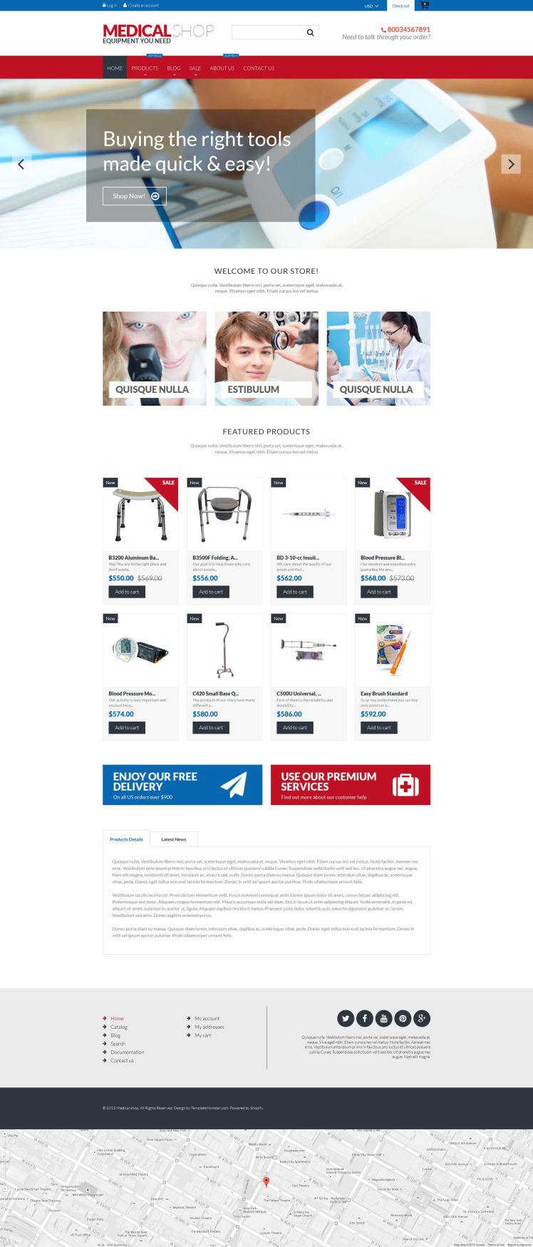 Medical Equipment Shopify Theme #53141