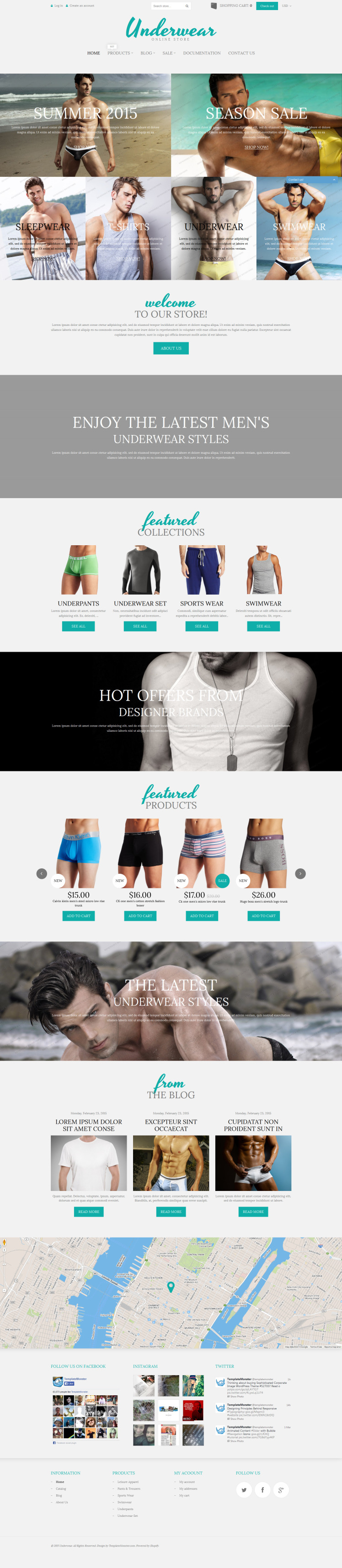 Underwear Store Shopify Free Sample Shopify Theme #53169