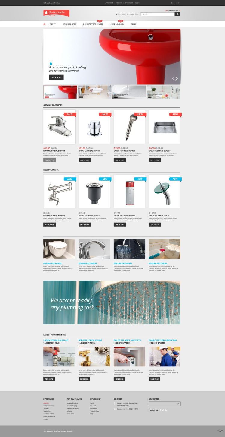 Plumbing Shop Magento Themes