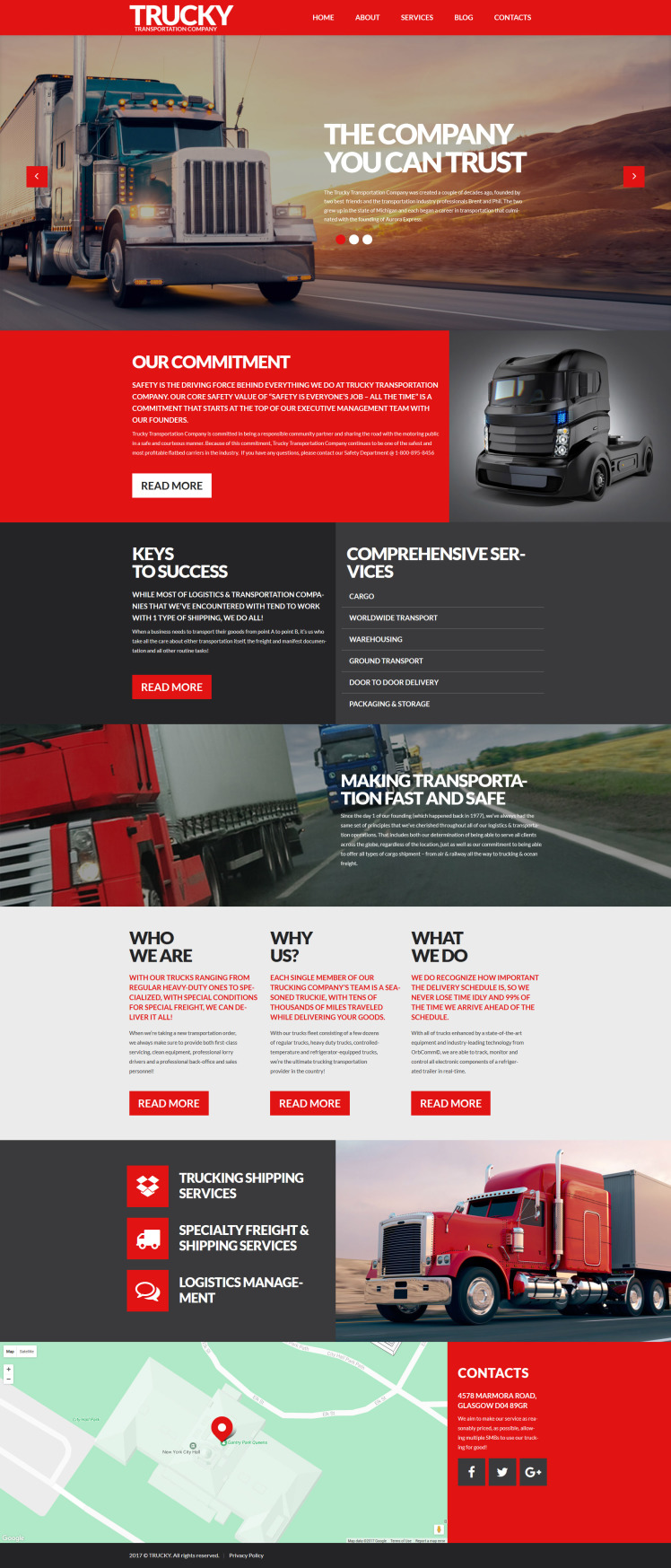 Trucky Transportation Logistics Responsive WordPress Themes