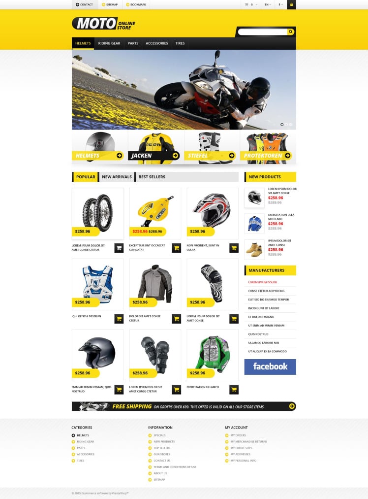 Bike Shop PrestaShop Themes