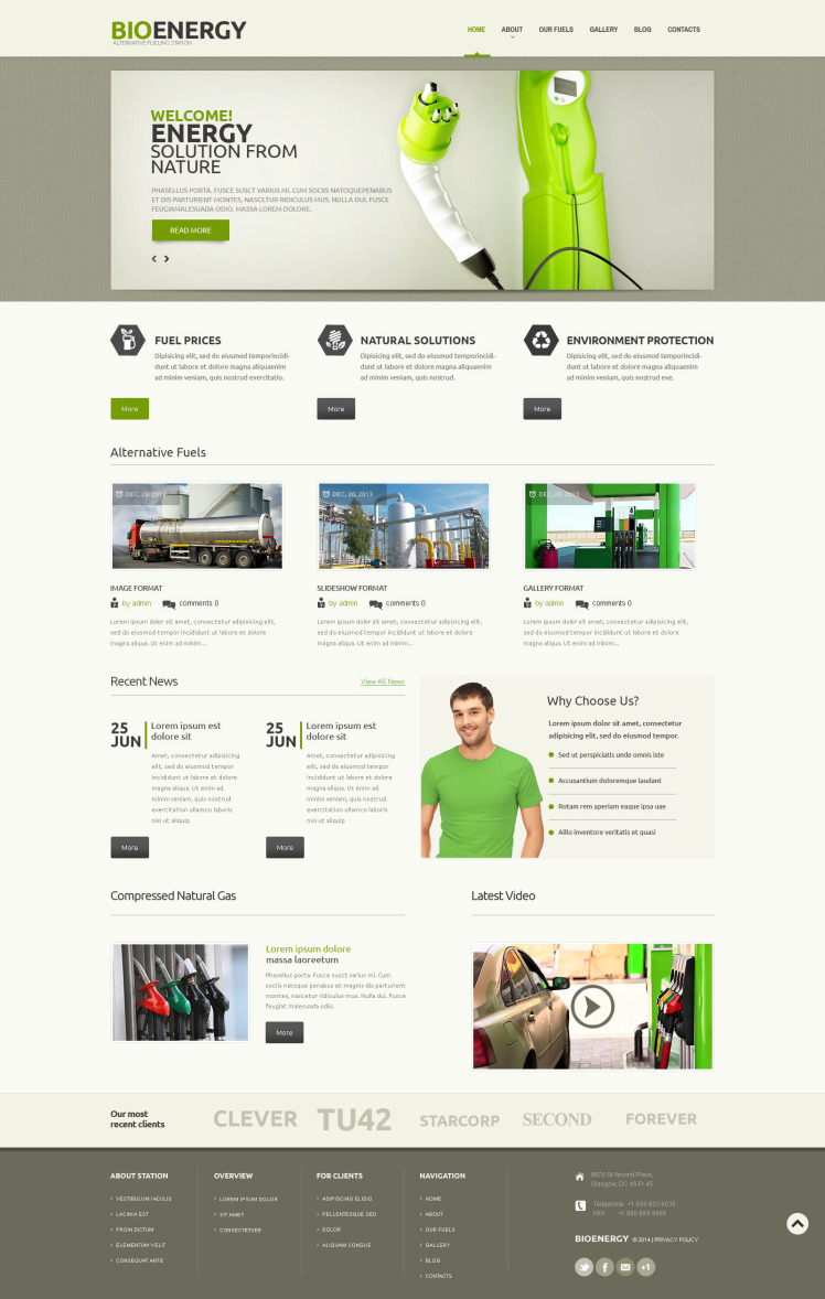 Biofuel Responsive WordPress Theme