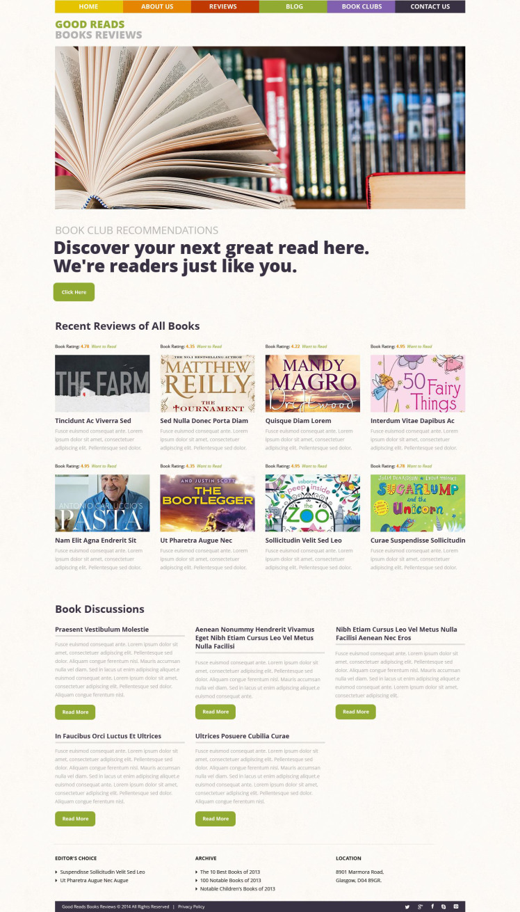 Books Reviews WordPress Theme