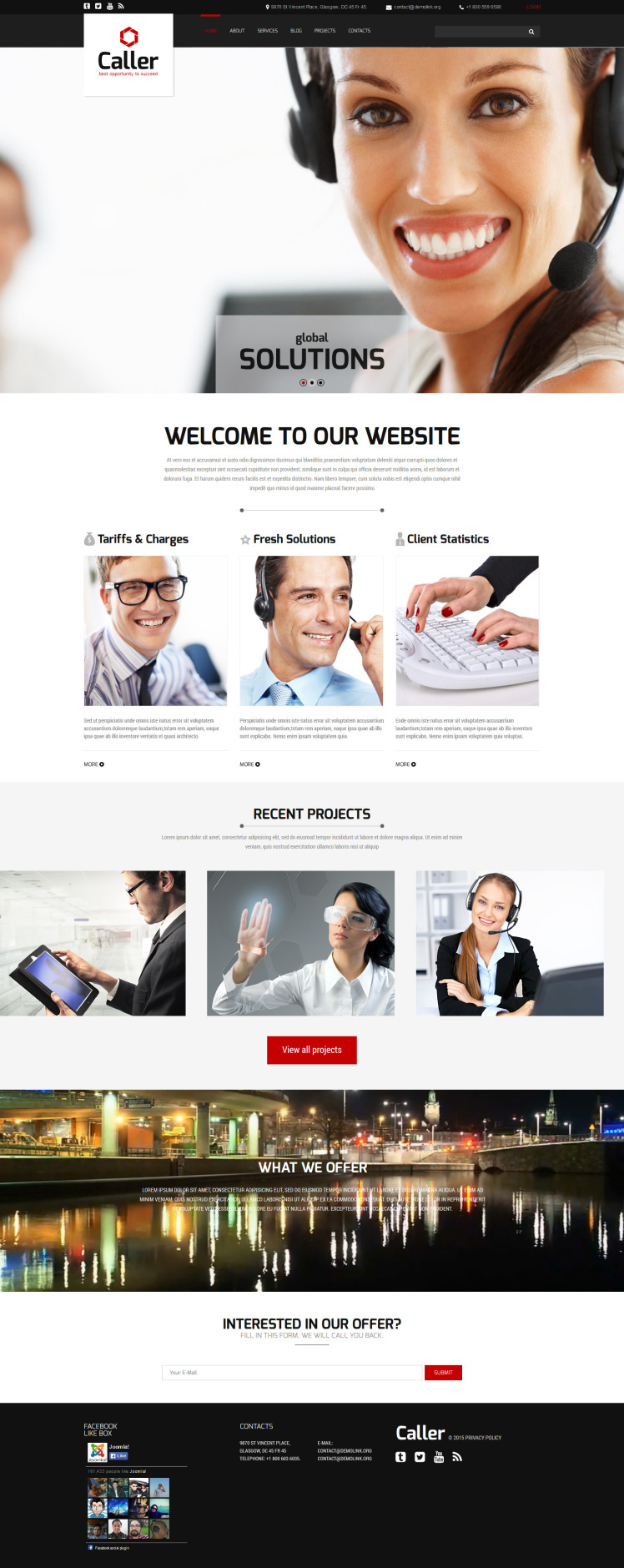 Call Center Joomla Templates
