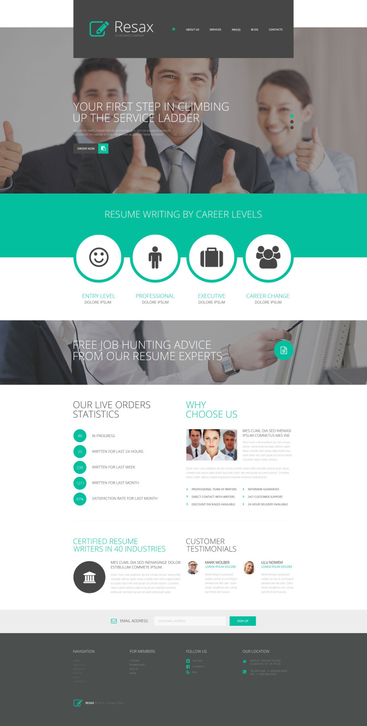 CV Business WordPress Theme