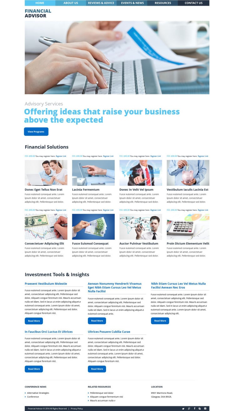 Financial Advisor WordPress Theme