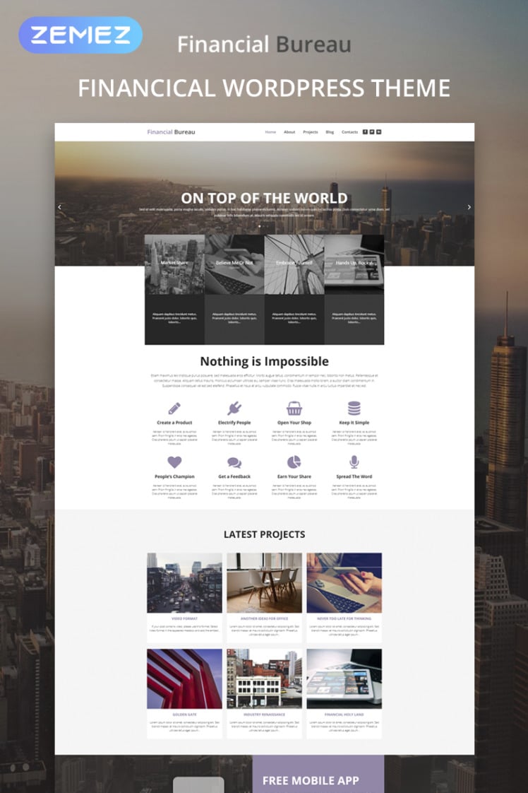 Financial Bureau Finance Multipurpose Modern Elementor WordPress Theme