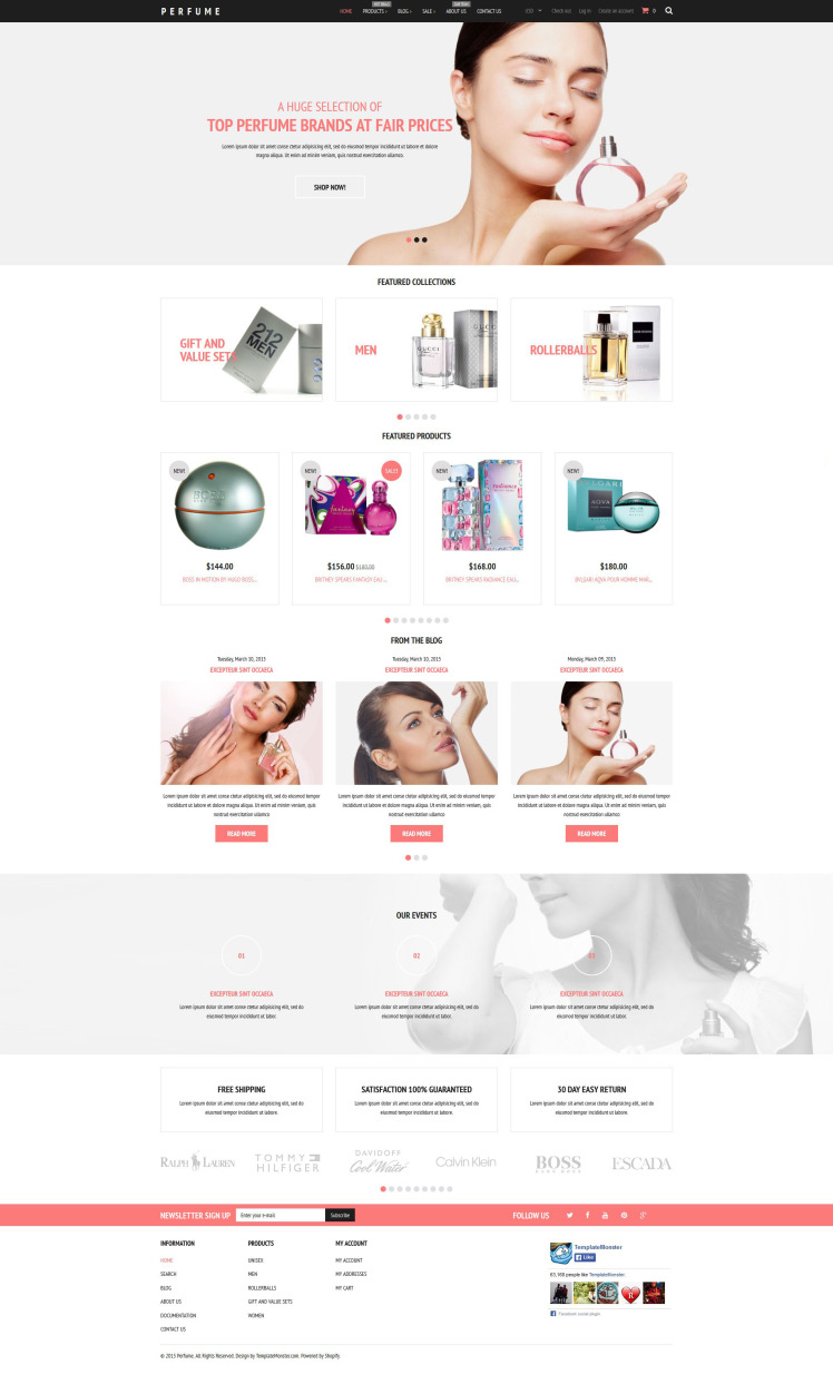 Fragrance Store Shopify Theme #53438