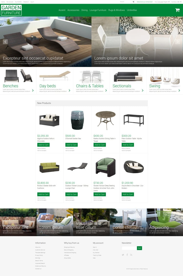 Garden Furniture Sheds Magento Themes