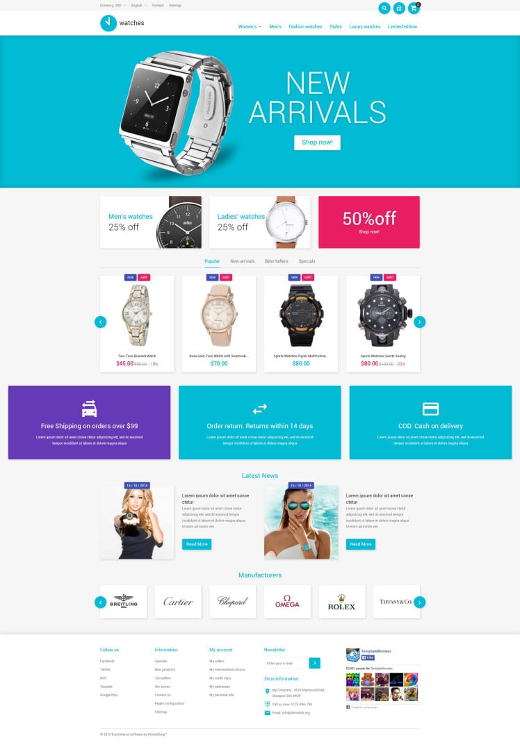 Watches Store PrestaShop Themes