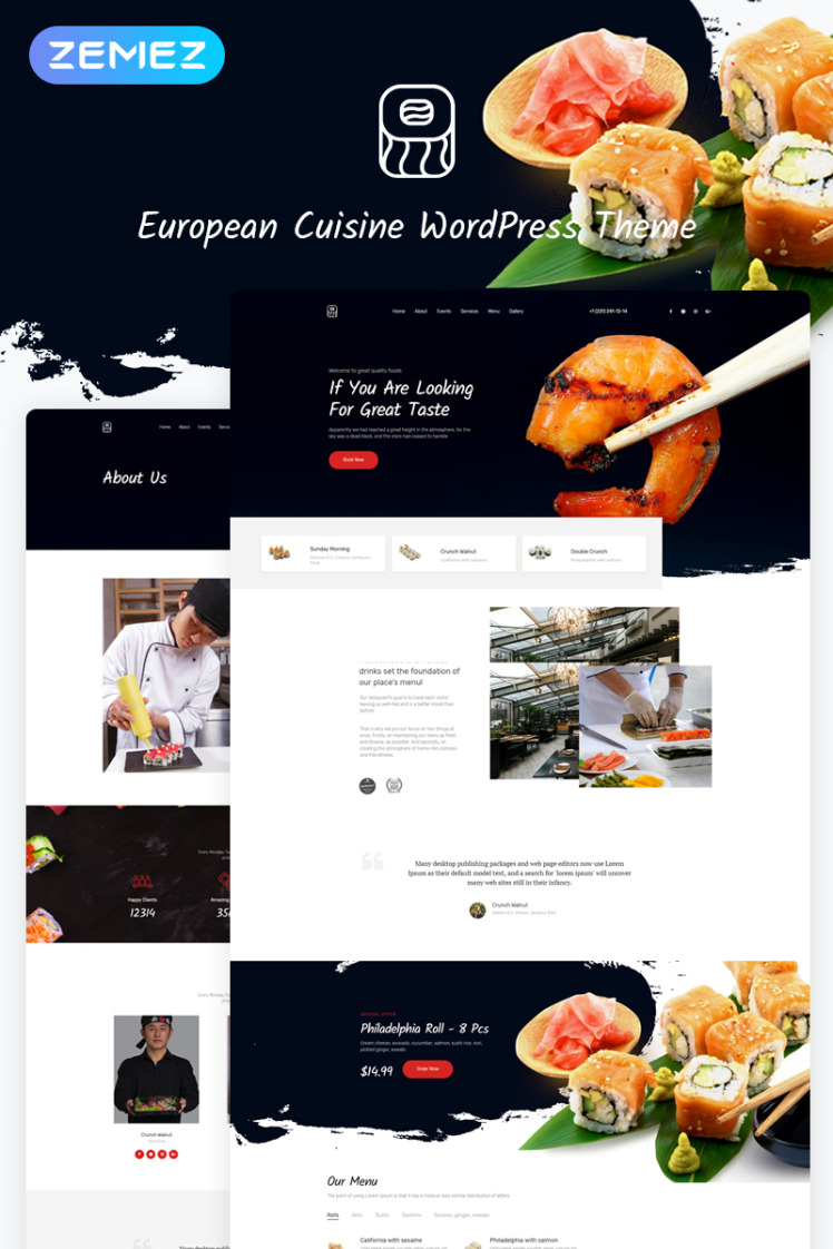 European Cuisine WordPress Themes