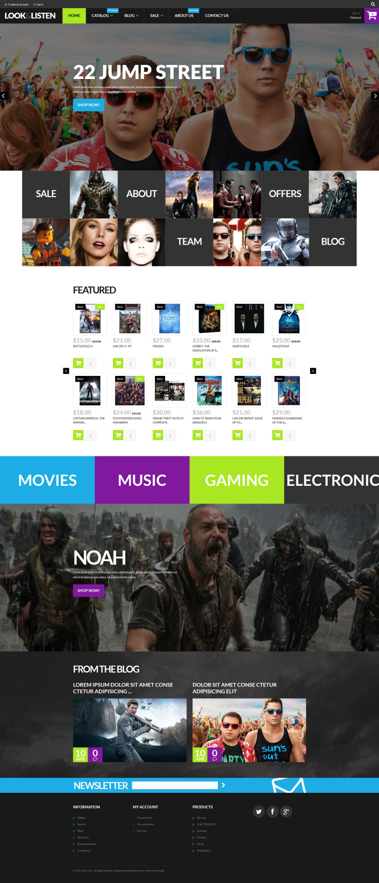 Look Listen Play Shopify Theme #53769