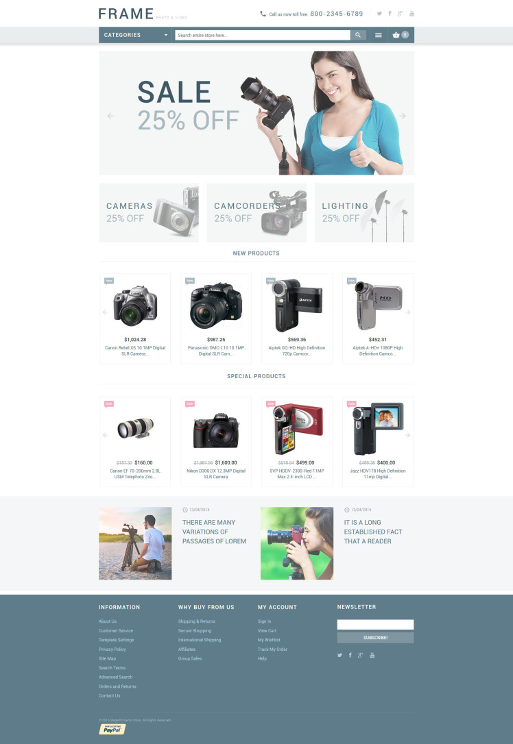 Recording Equipment Magento Themes