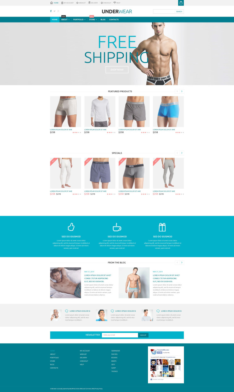 Underwear Store – WordPress WooCommerce Theme