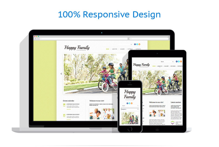 Family Responsive Website Template #53863
