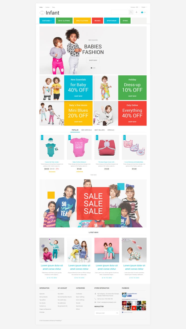 Infant Clothing Store PrestaShop Themes