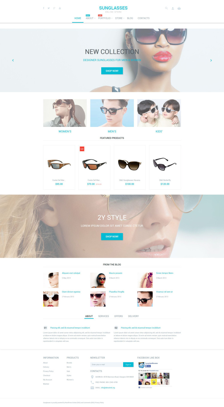 Sunglasses Shop WooCommerce Themes