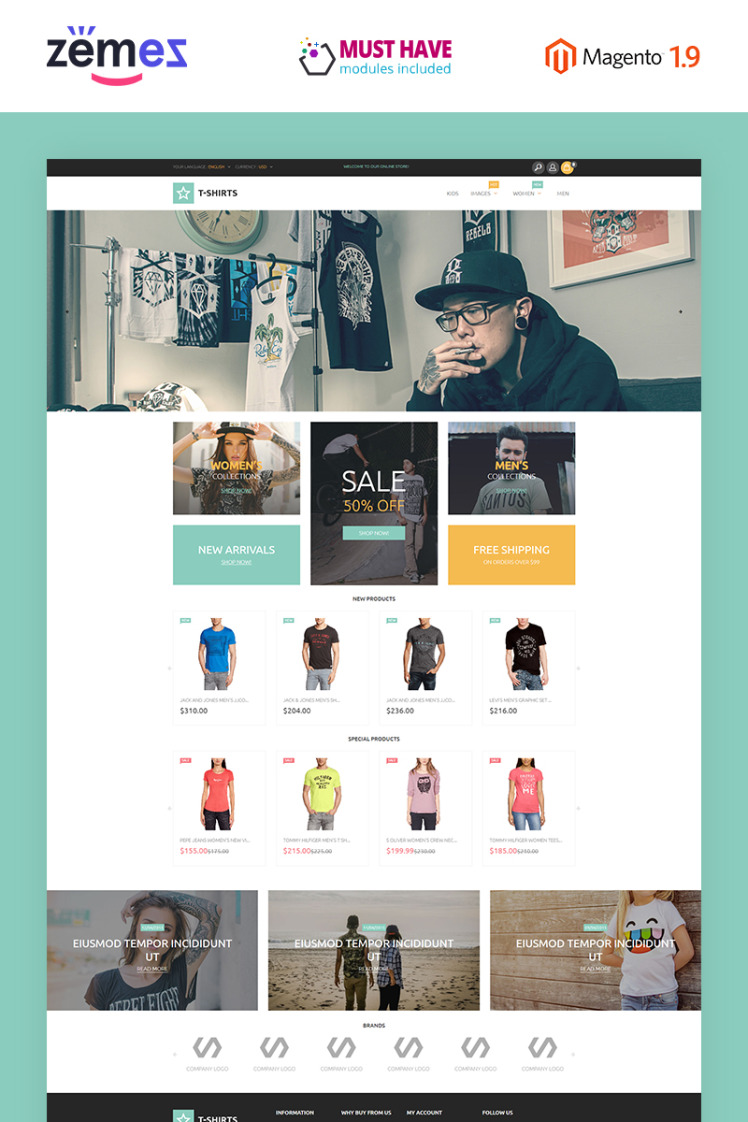 TShirts Magento Themes