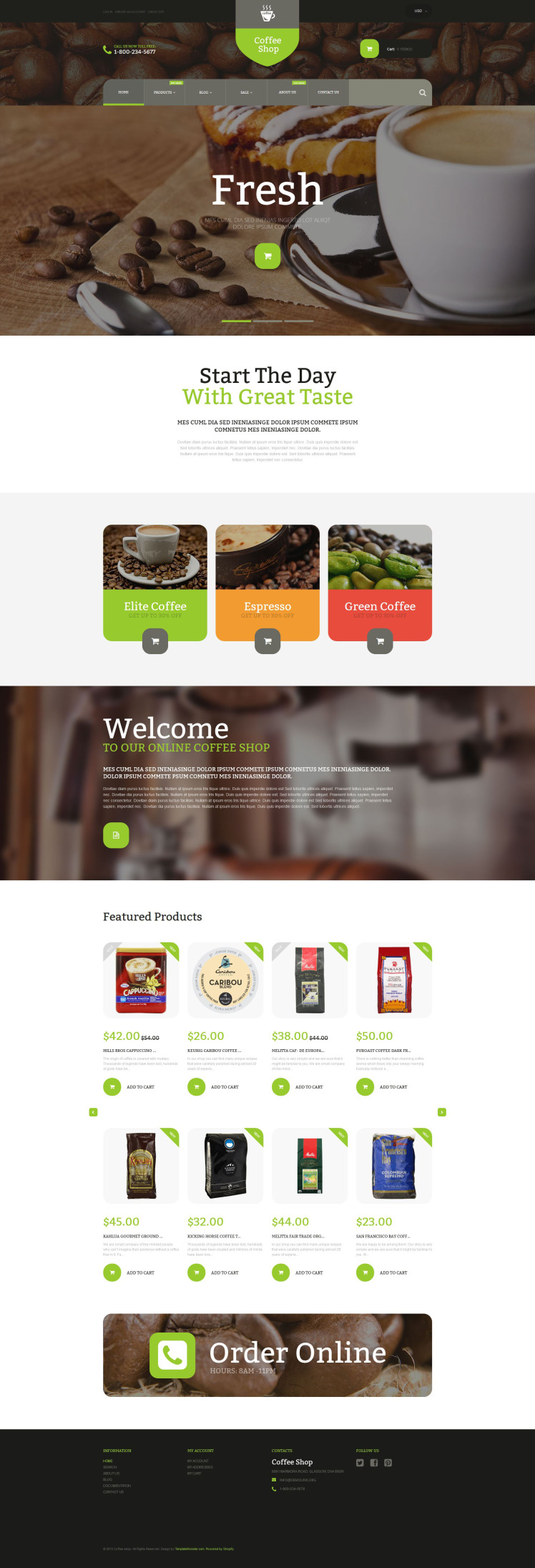 Coffee Store and Barista Shopify Theme #53921