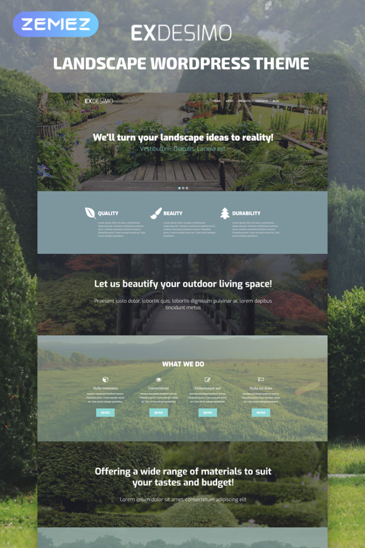 Exdesimo Landscape Multipurpose Modern Elementor WordPress Themes