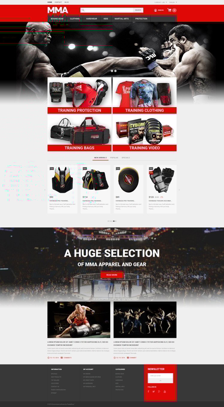 MMA Outfit Store PrestaShop Themes