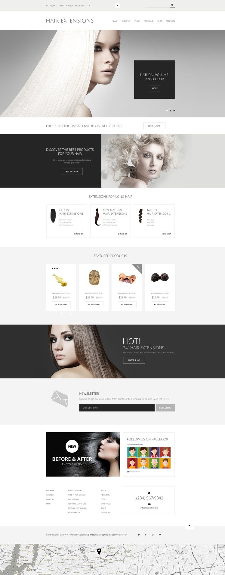 Hair Extensions Salon WooCommerce Themes